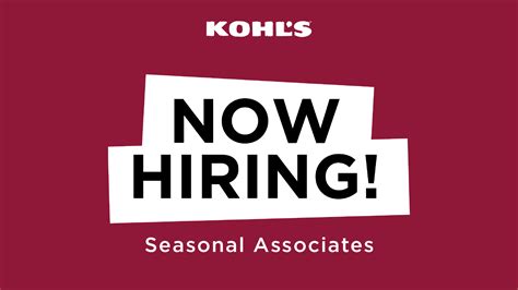 seasonal sales associate kohl's|kohls seasonal careers.